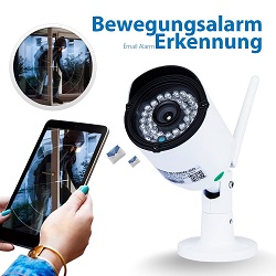 Überwachungskamera mit integriertem Bewegungsalarm